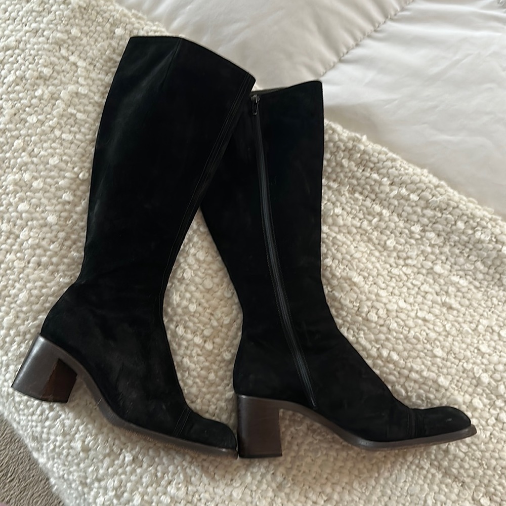 Italian black suede boots